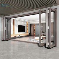 WFKimberley Série 40 Porte pliante pliable tout aluminium Balcon de villas extérieures en verre trempé isolé à grand espace