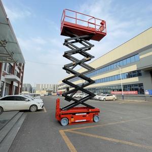 高品質はさみリフト外力ゴムタイヤ建物修理不要プラットフォーム荷重320 kg 450 kg 500 kg - Product Image 1