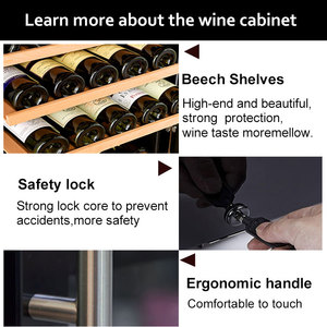 Estante de madera de haya para vino tinto, blanco, champán o vino espumoso, venta al por mayor, 53 botellas, ce - Product Image 5