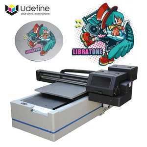 Udefine grosir mesin cetak casing ponsel kartu ID Printer Flatbed UV 6090 Inkjet untuk kartu ID