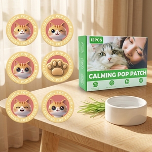 Patchs apaisants personnalisés avec logo, 12 autocollants aux phéromones pour chats, soulagement de l'anxiété et gestion du stress félin - Product Image 1