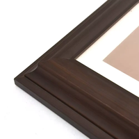 Marco de Fotos Rectangular B&C ART Q7760, Tamaño Personalizado 11x14, Diseño Moderno, Madera Marrón Resistente, Hecho en Guangdong