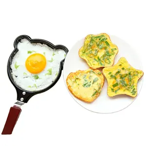 Breakfast egg frying pan all kinds of cartoon shapes non-stick iron frying pot DIY mini heart small animal frying pan