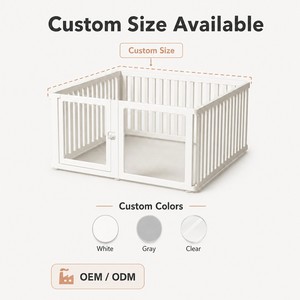 ODM/OEM Acrylic <strong>Dog</strong> Playpen Foldable Clear Pet <strong>Play</strong> <strong>Pen</strong> Easy Assemble Indoor Pet Fence for Cats Puppy Small Animals - Product Image 4