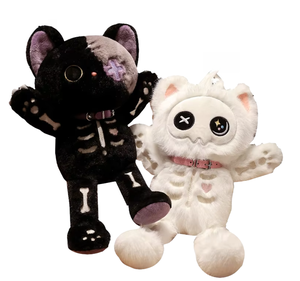 Новый трехмерный плюшевый Скелет Кот кукла милый мультфильм кукла креативный подарок модная подушка кукла - Product Image 1