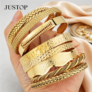 Bangles OEM/OEM custom waterproof stainless steel Gold plating Fashion Jewelry hypoallergenic supplies luxury bangles - Product Image 4