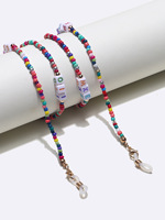 Cordón para Gafas de Alta Calidad, Deportivo y Moderno, Hecho a Mano con Cuentas de Bambú y Cuentas de Colores Mezclados, Estilo Jinhua