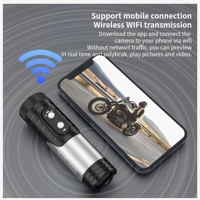 Caméra de casque de vélo Full HD 1080P 2MP CMOS étanche avec lampe torche intégrée, WiFi, caméra d'action sportive extérieure, caméra embarquée pour moto