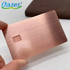 Carte à puce métallique vierge en acier inoxydable de 0.8mm avec différentes couleurs au choix