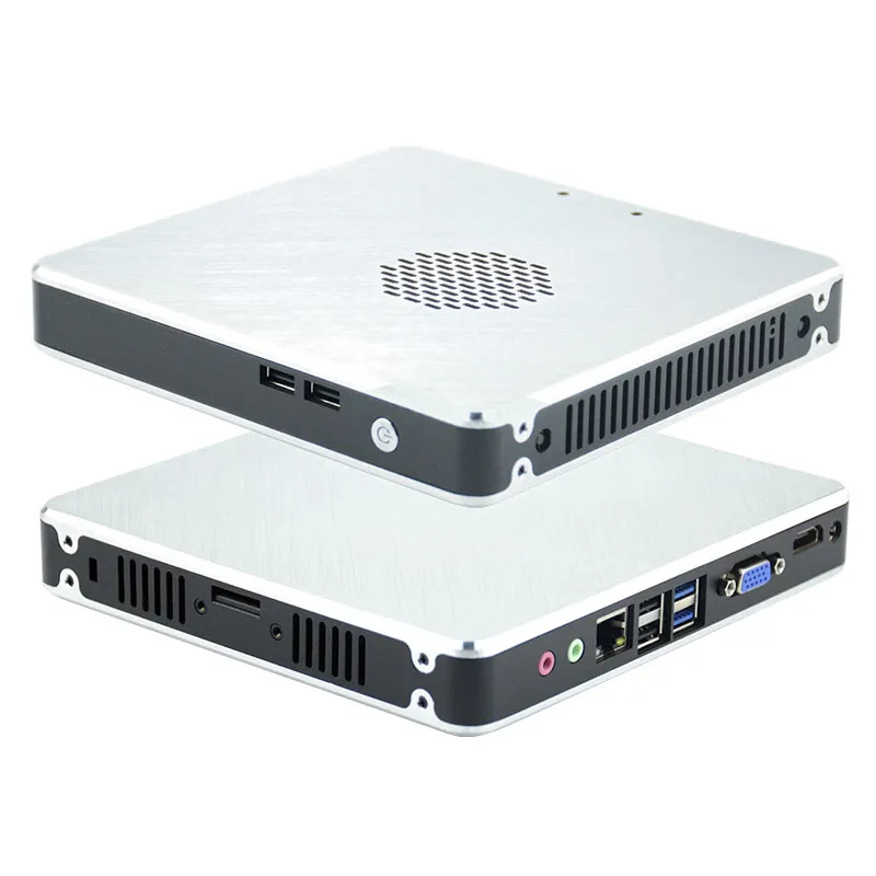 Bagikan Core I5 2410M 3210M X86 jenis komputer Mini Desktop I5 kotak mikro PC tertanam sistem Barebone 12V Server Mini