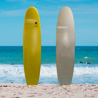 8ft Epoxy Fish Longboard Soft Top Foam Leash Bag Fins Practice Surf Board Surfboard