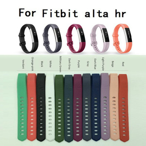 Bandes de sport réglables pour <span class=keywords><strong>Fitbit</strong></span> <span class=keywords><strong>Alta</strong></span> <span class=keywords><strong>Hr</strong></span> Bands femmes hommes bracelets de remplacement en silicone souple classique - Product Image 2