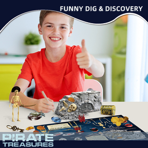 Jeu et apprentissage STEM éducation CPC jeu de pelles jouets Pirate trésors Kit de creuser - Product Image 3