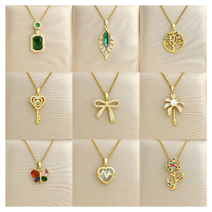 Collana con <span class=keywords><strong>Ciondolo</strong></span> in Ottone Jeutelis, Catena in Acciaio Inossidabile e Pietra di Zirconia - Scelta Top per Regali da Donna - Product Image 2