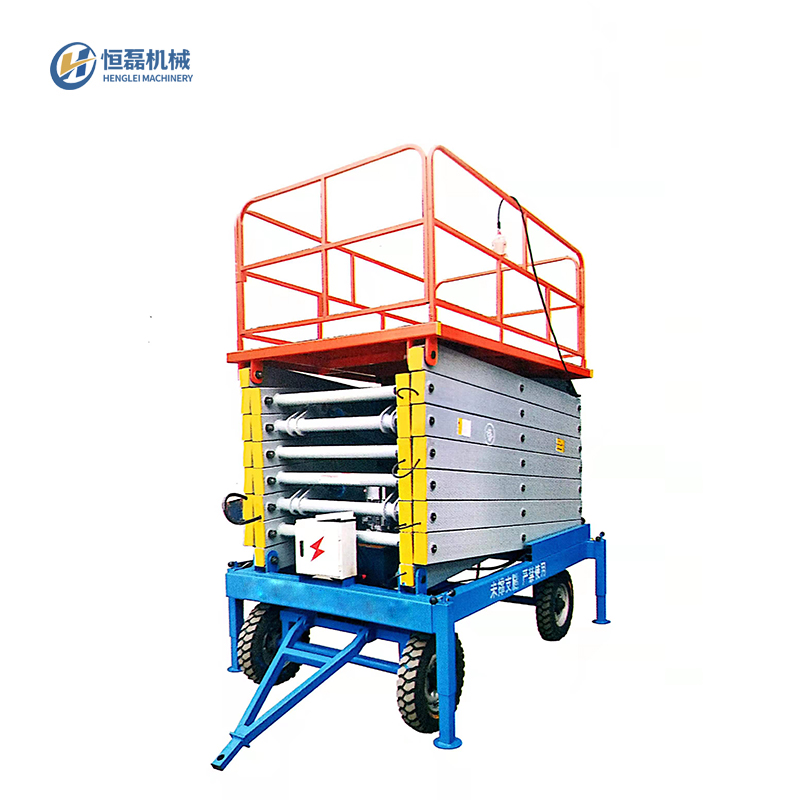 Гидравлический ножничный подъемник Henglei, самоходный ножничный подъемник, платформа для воздушной рабочей платформы