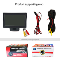 Tension 12v vision nocturne terne 4.3 pouces vue arrière Tft Lcd couleur HD étanche IP68 affichage de voiture