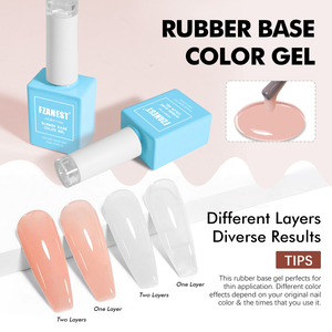 FZN HEMA FREE Thinner Consistency Rubber Builder Base Coffret De Vernis Ongles En Gel Nails Supply 5 en 1 Glue G Functional Gel - Product Image 6