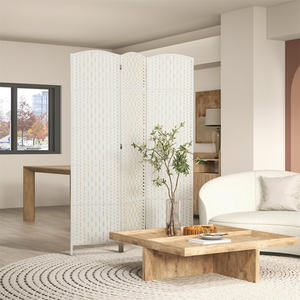 Pantalla de Privacidad Plegable de 3 Paneles, Divisor de Habitaciones Moderno de Tela Opaca - Product Image 3