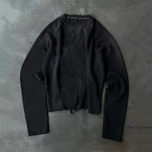 T-shirt <span class=keywords><strong>termica</strong></span> da uomo in <span class=keywords><strong>maglia</strong></span> Waffle personalizzata a <span class=keywords><strong>maniche</strong></span> <span class=keywords><strong>lunghe</strong></span> a manica Raglan <span class=keywords><strong>termica</strong></span> in cotone vestibilità regolare Casual a <span class=keywords><strong>maniche</strong></span> <span class=keywords><strong>lunghe</strong></span> in bianco - Product Image 3