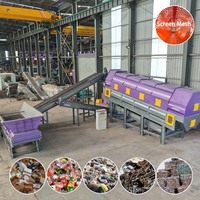 Machine de séparation des déchets solides municipaux (MSW) industriels, machine à tamis rotatif pour la production de combustible à partir de déchets (RDF)