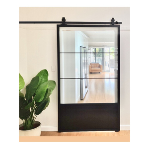 Portes de grange <span class=keywords><strong>en</strong></span> <span class=keywords><strong>verre</strong></span> opaques de style français <span class=keywords><strong>Porte</strong></span> de grange <span class=keywords><strong>coulissante</strong></span> <span class=keywords><strong>en</strong></span> métal avec <span class=keywords><strong>verre</strong></span> trempé - Product Image 2
