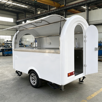 Remorque et camion de restauration mobiles en acier inoxydable personnalisables avec un seul essieu, cuisine complète facile à nettoyer pour une utilisation en extérieur