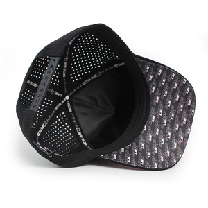 High Quality Golf Performance Baseball <b>Hat</b> Cap Laser Cut Perforated Water Repellent Snapback <b>Waterproof</b> <b>Hats</b> With Custom logo - Product Image 6