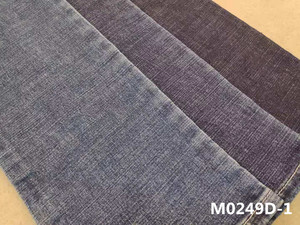M0249D-1 lourd <span class=keywords><strong>TR</strong></span> Crosshatch Slub 12.7oz Denim Jeans tissu teint pour la couleur bleu foncé superbe - Product Image 2
