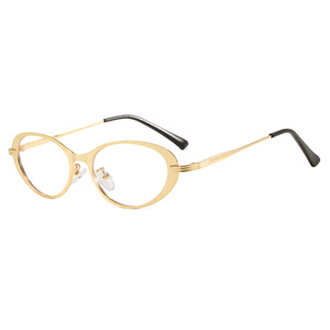 Lunettes de soleil ovales minimalistes UV400 pour femmes, style européen et américain 2026, nouveau modèle, haut de gamme, rétro, tendance, en métal, pour célébrités d'Internet - Product Image 4