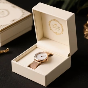 Hot Selling Luxury Watch <strong>Boxes</strong> Cases Custom Logo Cardboard Packaging Necklace Jewelry Earring Tie - Product Image 5