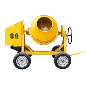 Bétonnière mobile diesel à fonctionnement continu, petite, capacité 400L, productivité 6-8m³/h, série réservoir jaune, pompe à engrenages - Product Image 1