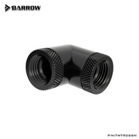 Adaptateur pivotant à double filetage interne Barrow G1/4 90° TWT90SSN pour connecteur de refroidissement liquide d'ordinateur