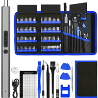 Kit de réparation et d'entretien professionnel 142-en-1 avec tournevis électrique magnétique de précision pour téléphones portables, ordinateurs portables et appareils électroniques