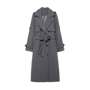 TAOP&ZA Nouvelle Collection Printemps 2026 – <span class=keywords><strong>Manteau</strong></span> Décontracté à Col, Manches Longues, <span class=keywords><strong>Ceinture</strong></span> et Double Nœud à la Taille 1255892 - Product Image 1