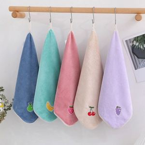 Serviette de Bain Carrée en Polaire Corail XG, Motif Fruits, Antibactérienne, Séchage Rapide, Absorbante, pour Enfants et Bébés - Vente en Gros - Product Image 3