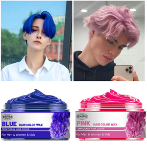 ขี้ผึ้งย้อมสีผมแบบใช้แล้วทิ้ง6สีทาครีมโคลนโคลนย้อมสีผมสีเงินคุณยายสีเขียวด้าน - Product Image 1