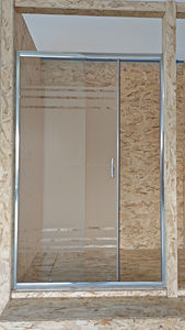 Diseño deslizante de pantalla de <span class=keywords><strong>ducha</strong></span> Rectangular con marco de aluminio negro para baño de apartamento con forma de bandeja rectangular - Product Image 4