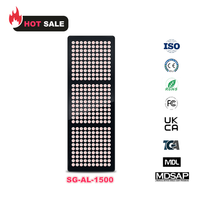 Panneau de luminothérapie rouge à 5 spectres en aluminium, 300 LED, 630 660 810 830 850 nm, à impulsions, faible EMF, 3 ans OEM, en gros