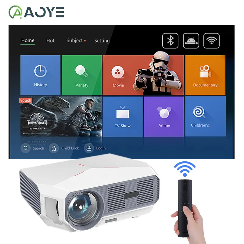 Support 4K LED Projector Smart WiFi Android Full HD 1080P Brightness Video Game Projector
