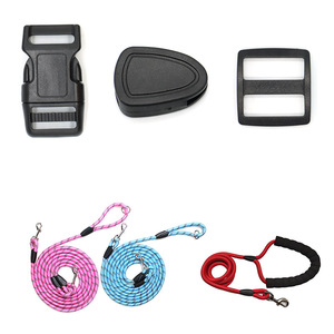 Manchon de laisse pour animaux de compagnie en PVC couleur unie, avec cordon de serrage en plastique, clip à double trou et boucle durable, accessoire H003 12MM 17MM 20MM 26MM - Product Image 2