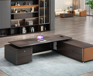 Hiện đại rắn GỖ ĐÔI tường điều hành bàn cho CEO/ông chủ/quản lý với thợ thủ công thiết kế tùy chỉnh logo & hộp sử dụng thương mại - Product Image 4