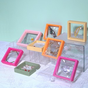 Hot bán giá rẻ 3D TREO PE phim trang sức bao bì hộp hiển thị màng nổi khung nhựa Jewelry trường hợp bán buôn - Product Image 2