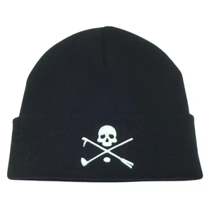 Knitted Winter Beanie <b>Hat</b> with Custom Embroidery Logo Cuffed Skull Cap <b>Warm</b> OEM Acrylic Vietnam Factory Streetwear Style - Product Image 4