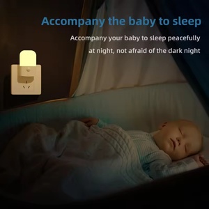 Lámpara Nocturna LED de Ahorro de Energía, Enchufe de Corriente Alterna, Luz Suave con Sensor de Movimiento PIR, Brillo Ajustable para Dormir, para Niños - Product Image 6