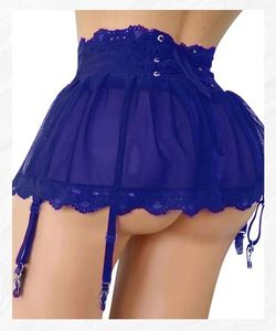 Lingerie sexy à la vente chaude, dentelle translucide, jarretière, bandage, culotte réglable, <span class=keywords><strong>mini</strong></span>-<span class=keywords><strong>jupe</strong></span> sexy pour femmes - Product Image 5