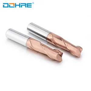 DOHRE Hot Sale Double-edge helix angle design 4 Flutes General HRC60 Tungsten Metal Milling Cutter Solid Carbide End Mill