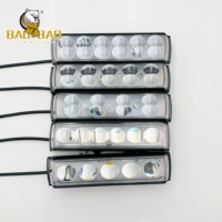 BAOBAO 2 3 4 6 8 10 12 lentille Flash blanc jaune bleu rouge quatre couleurs Mini conduite vélo antibrouillard phare pour moto