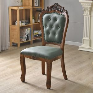 Sedia <span class=keywords><strong>in</strong></span> <span class=keywords><strong>Legno</strong></span> Massello Intagliato Economica, Sedia <span class=keywords><strong>da</strong></span> Pranzo Classica con Schienale <span class=keywords><strong>in</strong></span> Tessuto, Poltrona <span class=keywords><strong>in</strong></span> Stile Americano con Motivi Floreali per Casa e Ufficio - Product Image 5