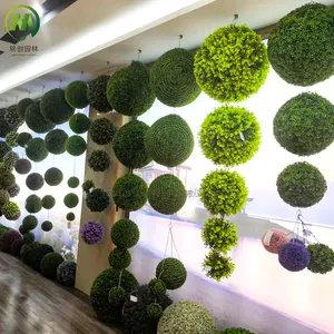 Artificial plant ball celling hanging artificial grass ball high simulation topiary plant ball for wedding party decoration