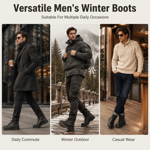 <span class=keywords><strong>Bottes</strong></span> d'hiver en cuir pour hommes RADOLFA Premium, col en laine, chaussures de randonnée, <span class=keywords><strong>bottes</strong></span> de travail de luxe, semelle robuste, vente en gros - Product Image 3